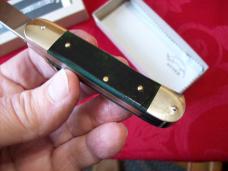 Hubertus Knife Solingen, Germany Small 08 Rare Green Smooth Bone 5 3/4 " Open Lilyput NIB