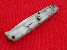 New 9"Italian Roma style Swinguard Switchblade knife Pearl handles II