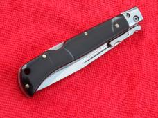 New 9"Italian Roma style Swinguard Switchblade knife Blackhorn handles 