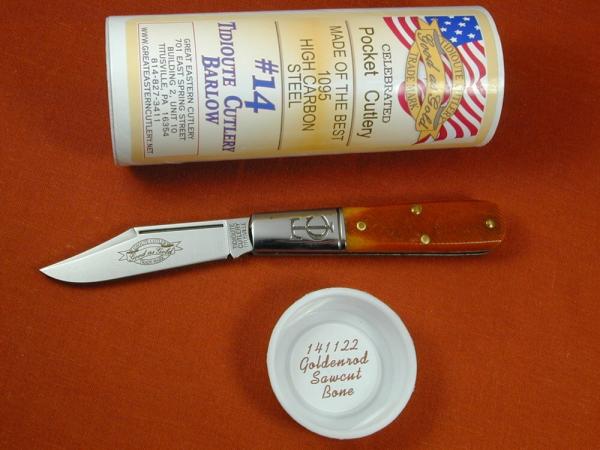 Great Eastern Cutlery GEC Goldenrod Sawcut Bone Barlow Knife 141122 Made in USA  