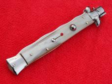  New Renzo Beltrame 11"  Italian Stiletto Blond-Horn Handles- SS Kriss Blade