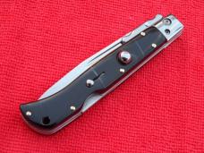 New 9"Italian Roma style Swinguard Switchblade knife Blackhorn handles II