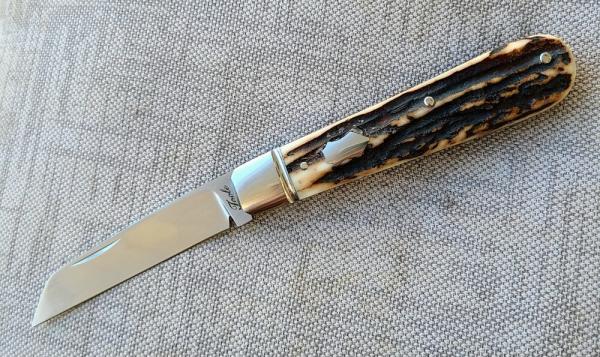 Bobby Toole Sambar Stag Lambsfoot Jack..Cpm154...4" closed...integral fluted bolsters..coa & pouch