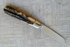 Bobby Toole Sambar Stag Lambsfoot Jack..Cpm154...4" closed...integral fluted bolsters..coa & pouch