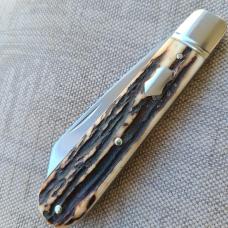 Bobby Toole Sambar Stag Lambsfoot Jack..Cpm154...4" closed...integral fluted bolsters..coa & pouch