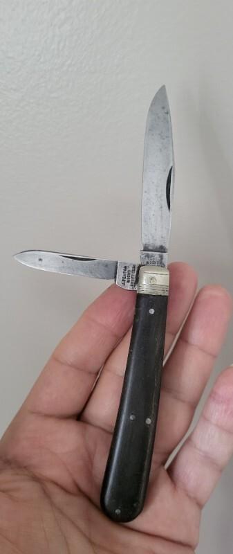 3 1/2" Rare J. Fenton & sons Two Blade Jack Knife, Sheffield England, Buffalo Horn Handles 3 1/2" Rare J. Fenton & sons Two Blade Jack Knife, Sheffield England, Buffalo Horn Handles
