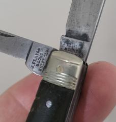 3 1/2" Rare J. Fenton & sons Two Blade Jack Knife, Sheffield England, Buffalo Horn Handles