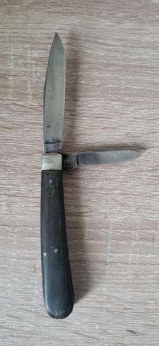 3 1/2" Rare J. Fenton & sons Two Blade Jack Knife, Sheffield England, Buffalo Horn Handles