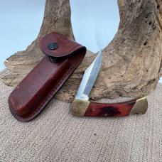 Schrade Uncle Henry LB7  Lockback folding hunter w/ sheath Pocket Knife (72)