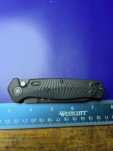 Benchmade 8552 Mediator Auto Folding Knife 3.30" S90V Black Cerakote Plain Blade