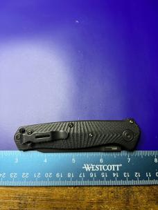 Benchmade 8552 Mediator Auto Folding Knife 3.30" S90V Black Cerakote Plain Blade