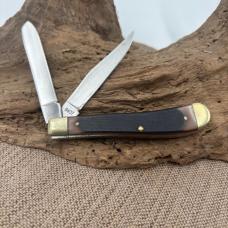 Schrade Old Timer Delrin 2 Blade Gunstock Trapper Folding Pocket Knife 94OT (81)