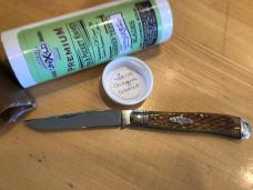 Great Eastern Cutlery Northfield 488110 Single Blade Dog Leg Trapper Antique Walnut jig 1 of 27