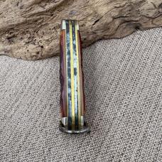 Vintage KaBar 1152 USA 4 Blade Camp Pocket Knife Jigged Delrin Handles (86)