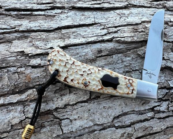 VINCENZO BALISTRERI CUSTOM WORKED SAMBAR STAG TORTOISE SHELL SHIELD BOSE TRAPPER