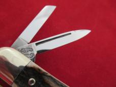 Frank Buster Cut Co.1981 Stag Handle Fight'N Rooster Whittler
