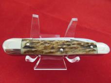 Frank Buster Cut Co.1981 Stag Handle Fight'N Rooster Whittler