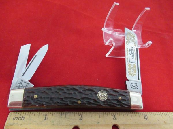 Battle Axe Hickey & Shouse Bone Handle Congress Whittler Battle Axe Hickey & Shouse Bone Handle Congress Whittler