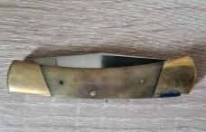 Vintage Parker Japan, Leopard, Bone Lockback Folding Hunter Knife, 1970's