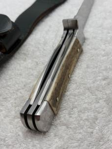Vintage German GML Multi Use Hunting Fixed Blade / Folding Blade Sheath Knife