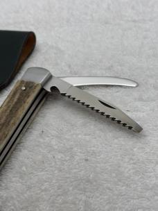 Vintage German GML Multi Use Hunting Fixed Blade / Folding Blade Sheath Knife