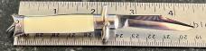Colonial Snappy Bowtie Fishtail Keychain Switchblade Knife, White Scale, Unused
