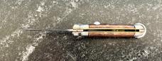 Colonial Snappy Bowtie Fishtail Keychain Switchblade Knife, Brown Scale, Unused