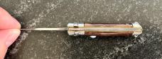 Colonial Snappy Bowtie Fishtail Keychain Switchblade Knife, Brown Scale, Unused
