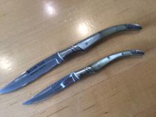 Spanish Falcon Stainless Blonde Horn Large / Small Pair