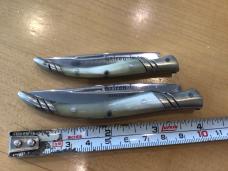Spanish Falcon Stainless Blonde Horn Large / Small Pair
