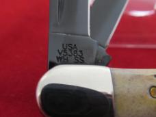 Case XX 2010 Vintage Stag with PVD coated Blades Split Back Whittler Pattern #V5383