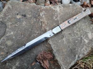 Custom 11 Inch Stabilized Lacewood Shark Lockback By Dolphins Maniago Italy
