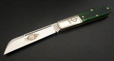 Great Eastern Cutlery #15 TC Barlow Tractor Green Sawcut Bone GEC 153124