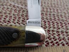 Russel Green River Work Rough Saw Cut Bone Handle Whittler