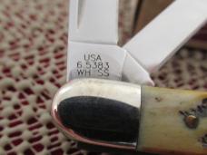 Case XX 2003 First Production Run Bone Stag Whittler Pattern # 6.5383 WH SS