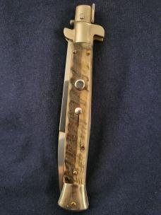 LATAMA 11"(28cm) RAM HORN PICKLOCK BAYONET BLADE ITALIAN STILETTO