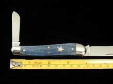 Great Eastern Cutlery GEC Faded Denim Blue Micarta John Chapman Farmer Knife NIT USA 383225