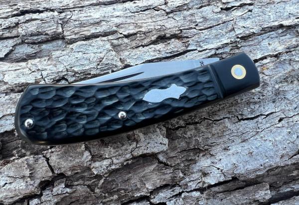 JEFF PEARCE CUSTOM JIGGED BLACK PAPER MICARTA CPM 154 TRAPPER