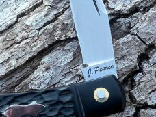 JEFF PEARCE CUSTOM JIGGED BLACK PAPER MICARTA CPM 154 TRAPPER