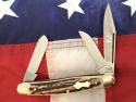 1993 Bulldog Brand Stockman Knife w/ Sweet Stag Handles -NOS