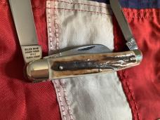 1993 Bulldog Brand Stockman Knife w/ Sweet Stag Handles -NOS