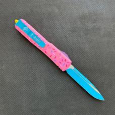 BladeHQ Exclusive Microtech Dessert Warrior Ultratech S/E OTF Donut Pink (3.4" Blue)