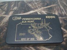 2001 CASE 6254SS KNIFE PA ELK HUNT KNIFE AND ZIPPO LIGHTER ONE OF 300 NIB #119
