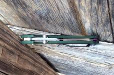 Benchmade Mini Osborne 945 AXIS Lock Knife Green Aluminum Handle Satin S30V Blade - New