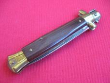 Vintage 9" Rosewood Flat Ground BLADE ITALIAN STILETTO Switchblade Knife