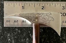 Custom Miniature Battle Axe, Hatchet, Tomahawk, Wood Handle, Engraved Blade
