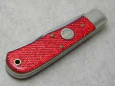 Parker Cut. Co. Surgical Steel Japan Red Stripe Parker Bullet Medium Jumbo Trapper Knife