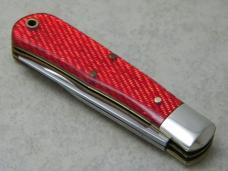 Parker Cut. Co. Surgical Steel Japan Red Stripe Parker Bullet Medium Jumbo Trapper Knife