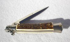 NEW FRANK BELTRAME 9" GENUINE STAG BAYONET BLADE ITALIAN STILETTO