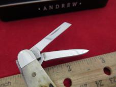 Case XX Crandall First Run Bone Wharncliff Seahorse Whittler Pattern # 6355WH SS